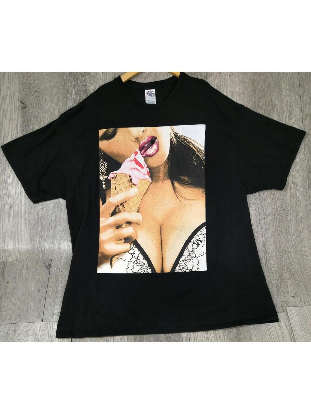 Sexy Girl Lingerie Cleavage Mega Print Big Face Pro Weight Delta  2xl Shirt #12